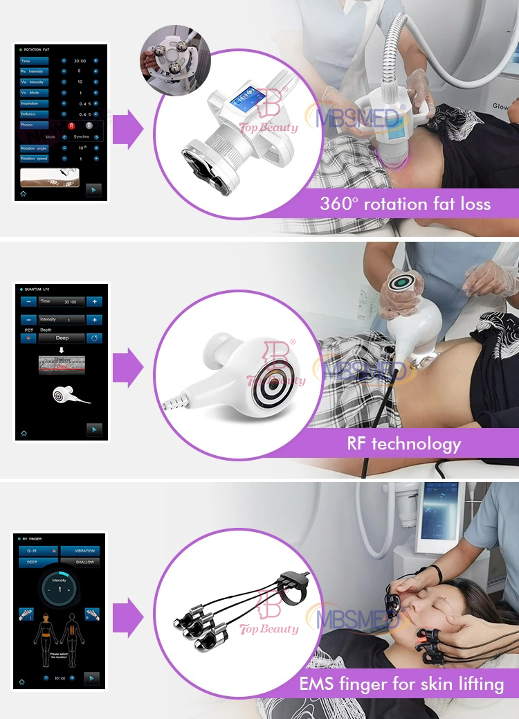 360 Rotation Vacuum Roller RF Body Slimming Machine