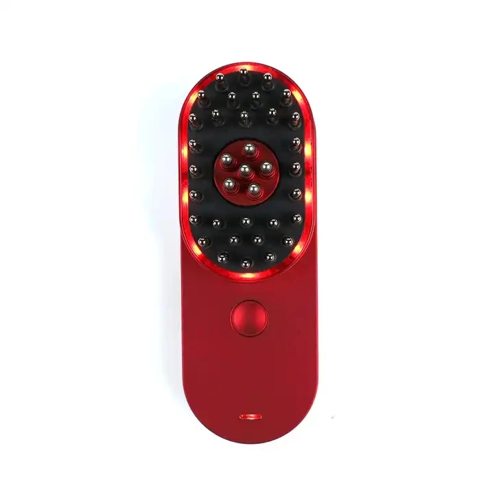 Portable Mini Electric Ionic Hair Brush Anti-Static Scalp Head Massage Comb Hair loss machine treatment Care