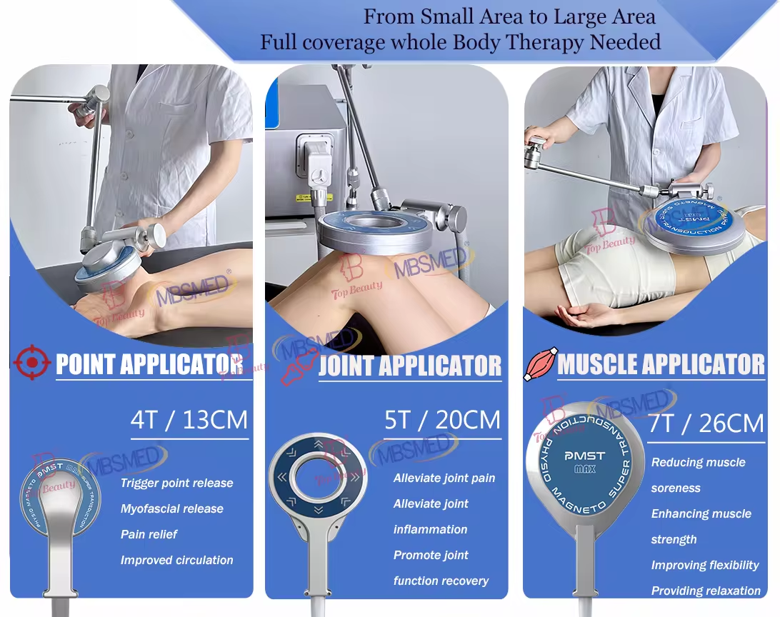 Extracorporeal Magneto-Transduction Therapy CE Certified Body Application Therapy with Pulsed Physio Magnetic Therapy