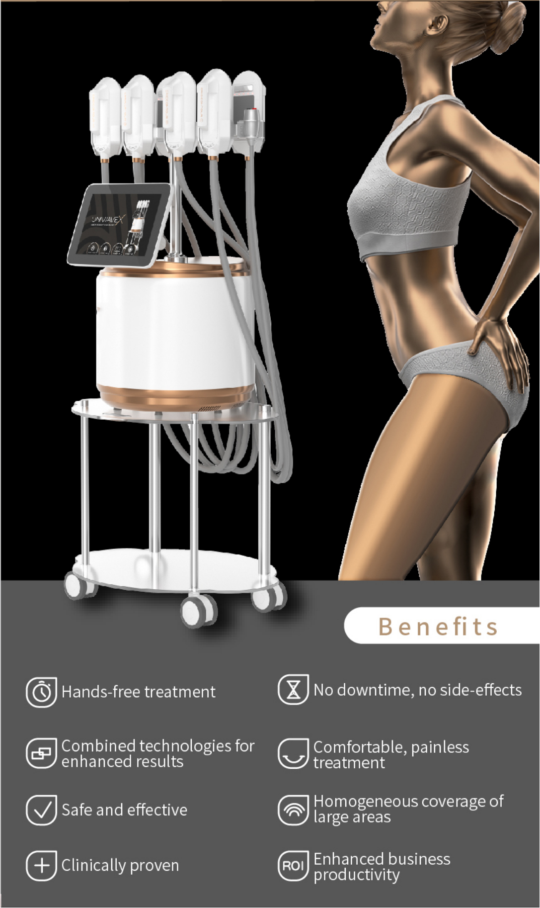 Cooling Hot Pads Radio Frequency Laser DMS Fat Reduction Machine