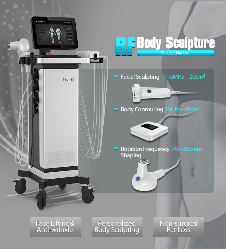 3 in 1 Salon Use Trusculpt Id Flex Rf Body Contouring Body Sculpting 2mhz Cellulite Treatment Fat Reduction Trufat Machine