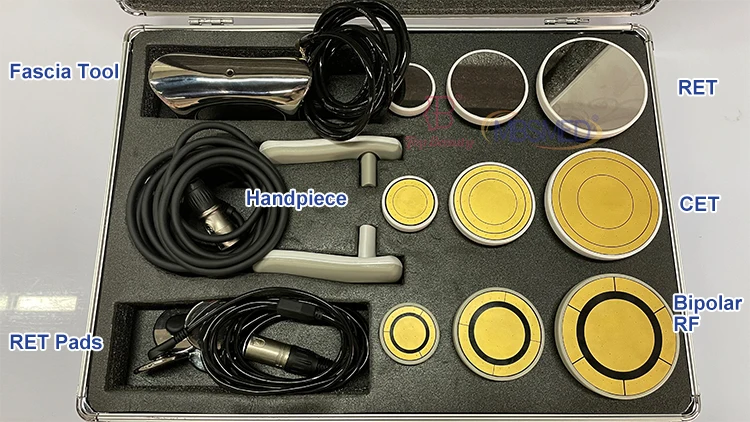 6 in 1 Therapy Physiotherapy Diathermy Cet Ret Thermal Rf Tecar Indeeplus 448Khz Latest Technology