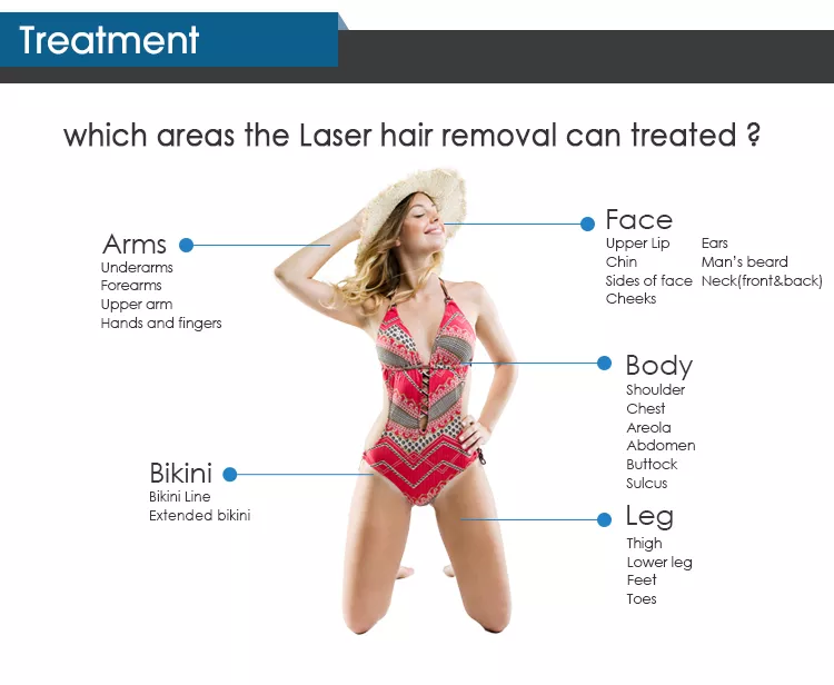 Dual Handles 3 Wavelength Laser Diode 808Nm Hair Removal Treatment Beauty Machine