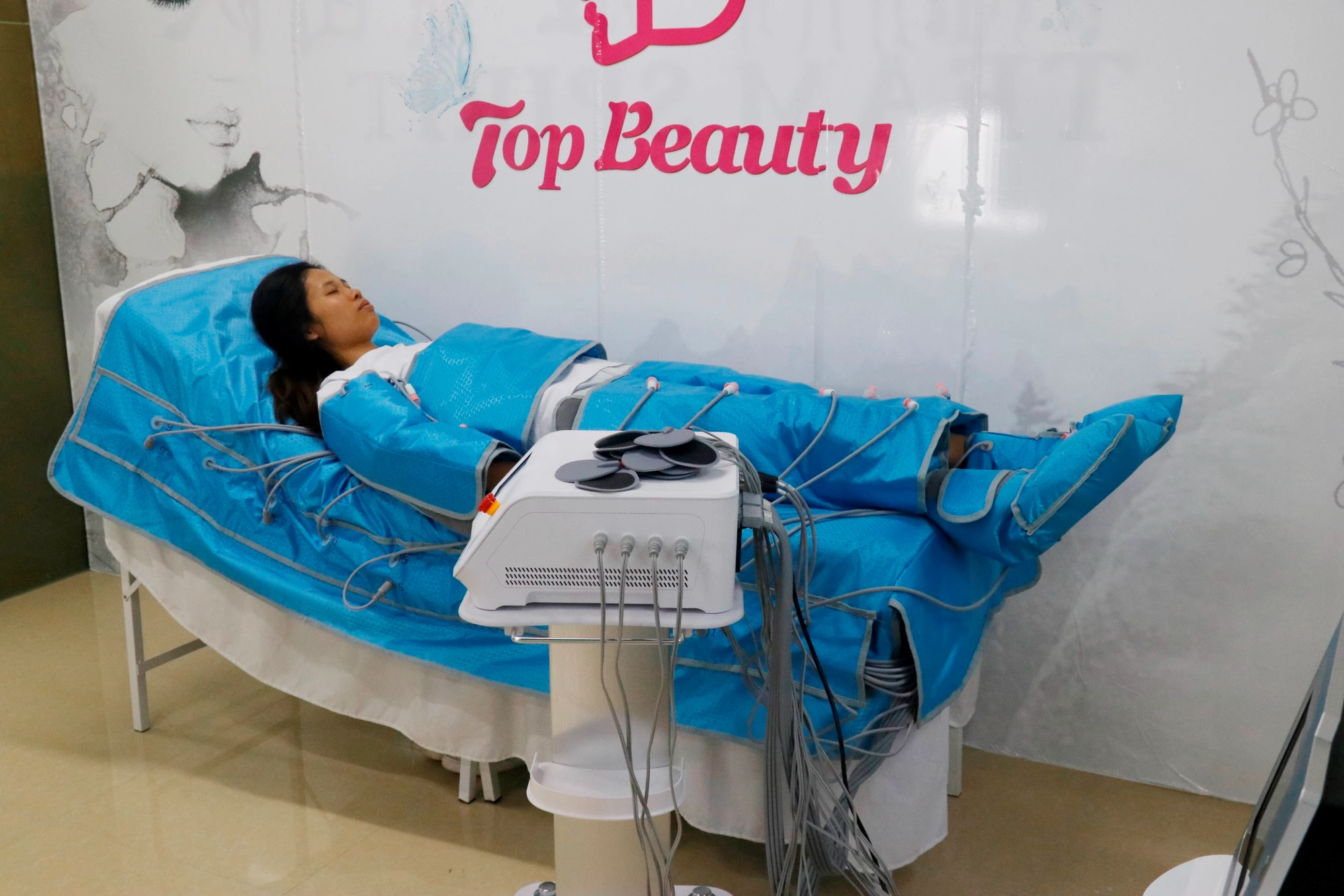 Professional 3 in 1 infrared pressotherapy EMS lymphatic drainage machine with blanket