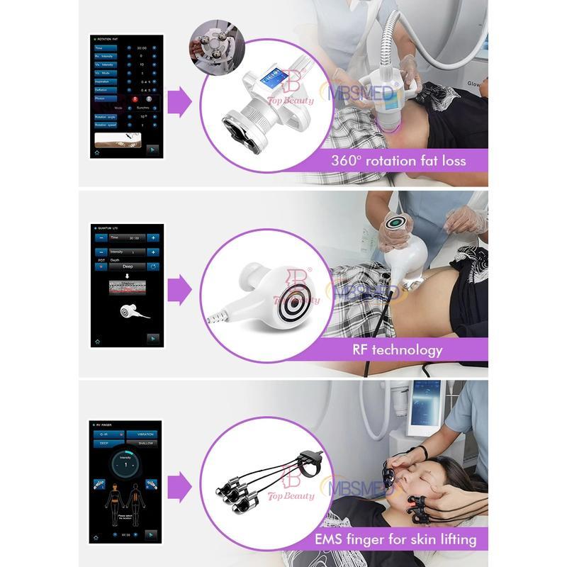 360 Rotation Vacuum Roller RF Body Slimming Machine