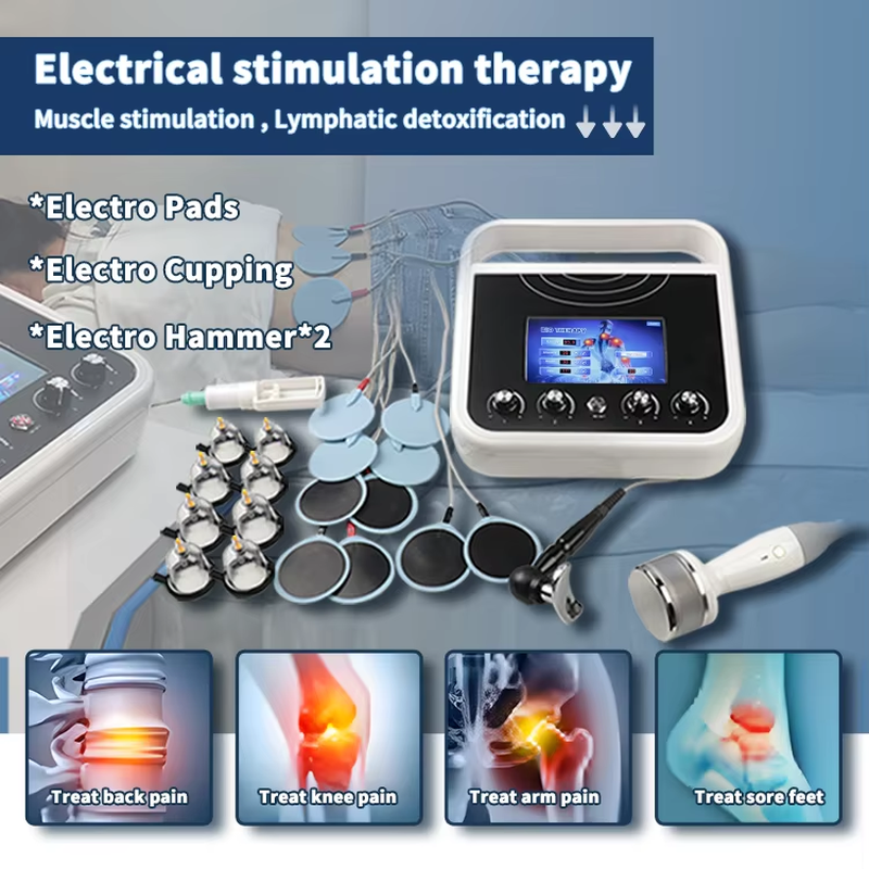 EMS Muscle Stimulator Body Slimming Russian Wave Electrostimulation Fair Cupping Breast Vacuum Therapy Machine