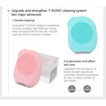 T zone cleaning face massage silicone facial brush with led newest products