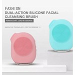 T zone cleaning face massage silicone facial brush with led newest products