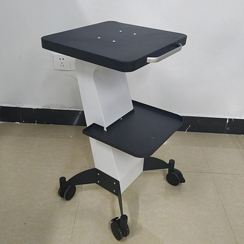 Aluminium White Salon Trolley Stand For Cavitation Beauty Machine Assembled Trolley Cart SPA