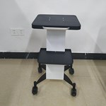 Aluminium White Salon Trolley Stand For Cavitation Beauty Machine Assembled Trolley Cart SPA