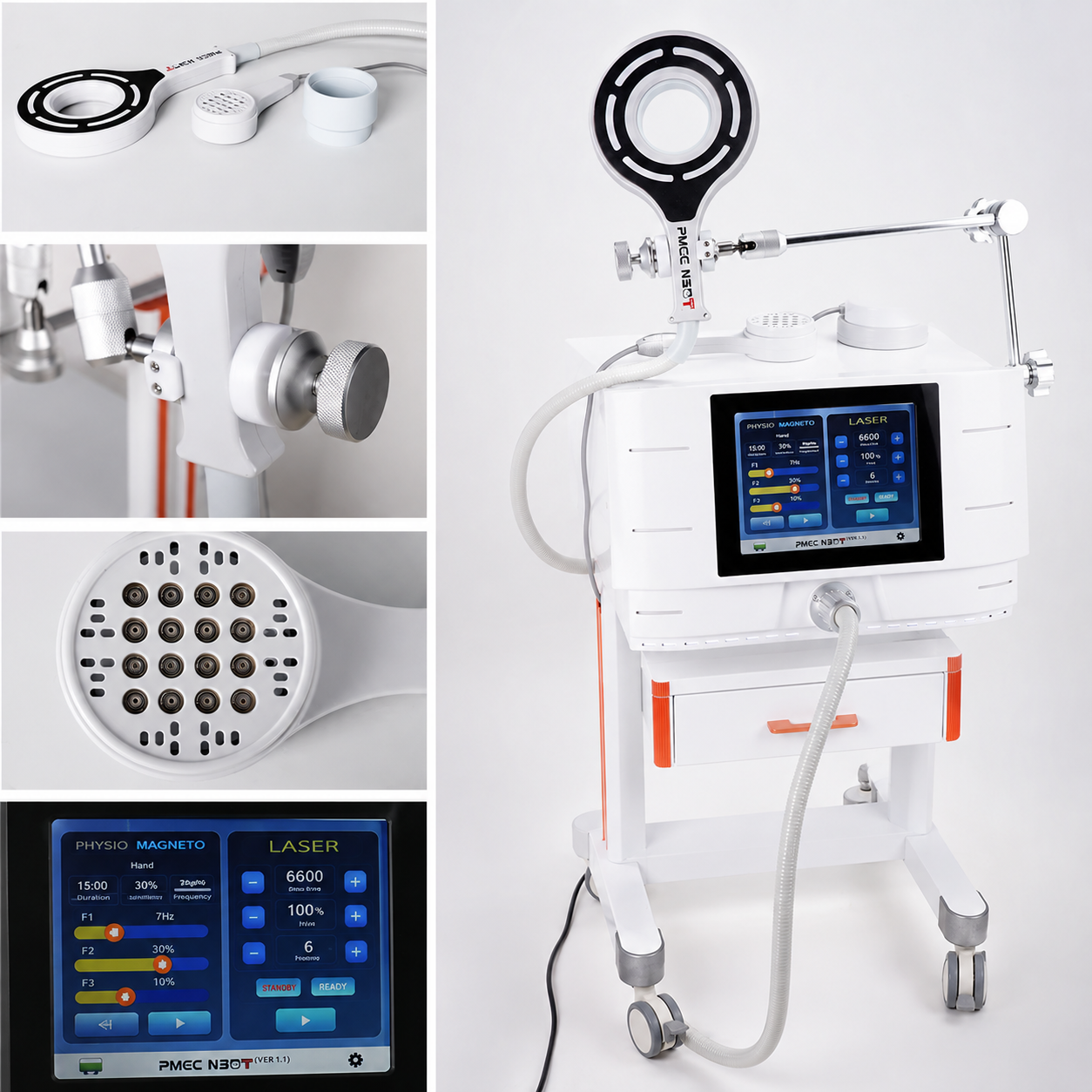 Professional Design Muscle Relaxation Adjustable Output PEMF+Laser 2in1 Machine for Clinic