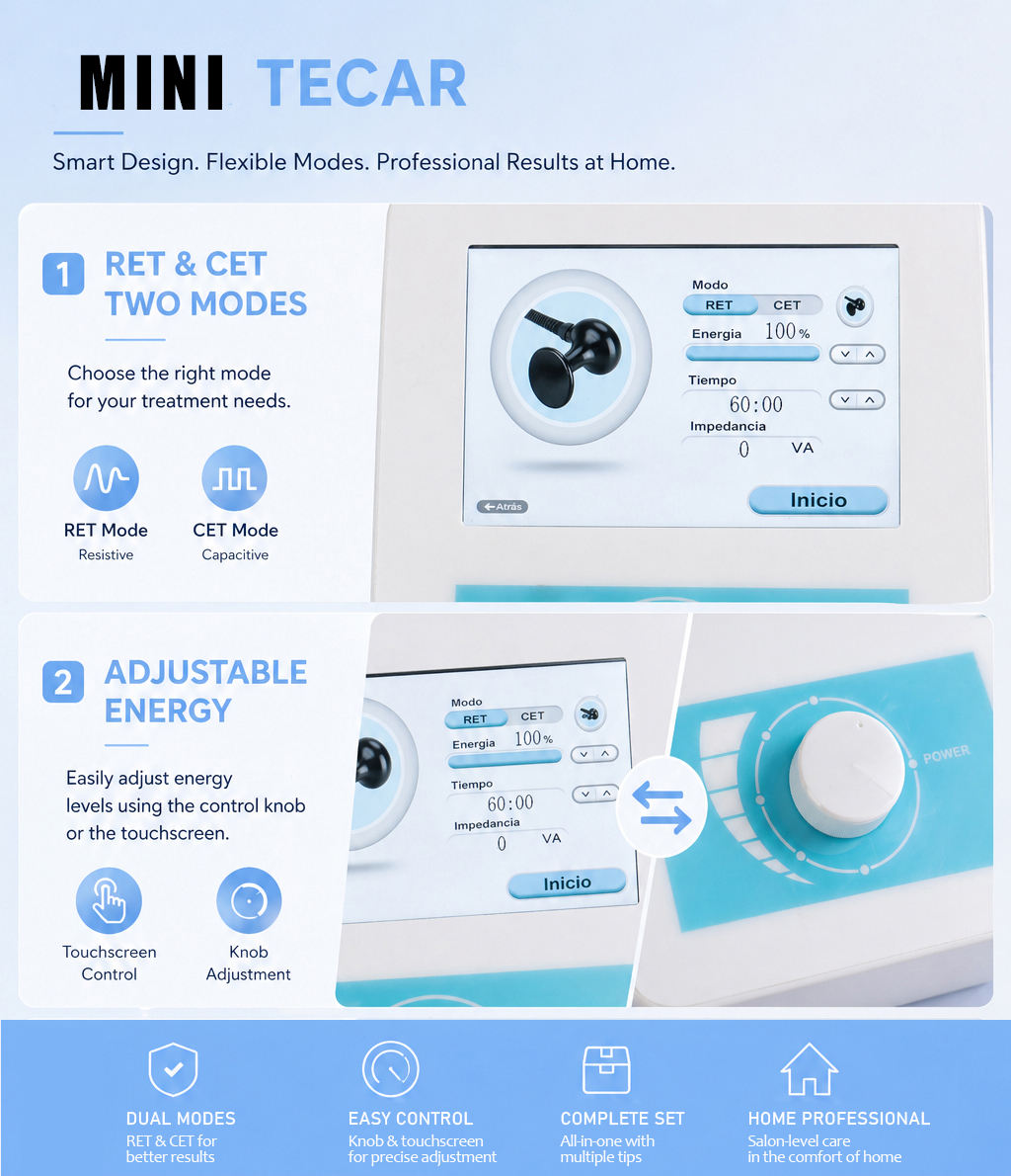 Portable Mini 448kHz Monopolar RF Tecar Therapy Machine