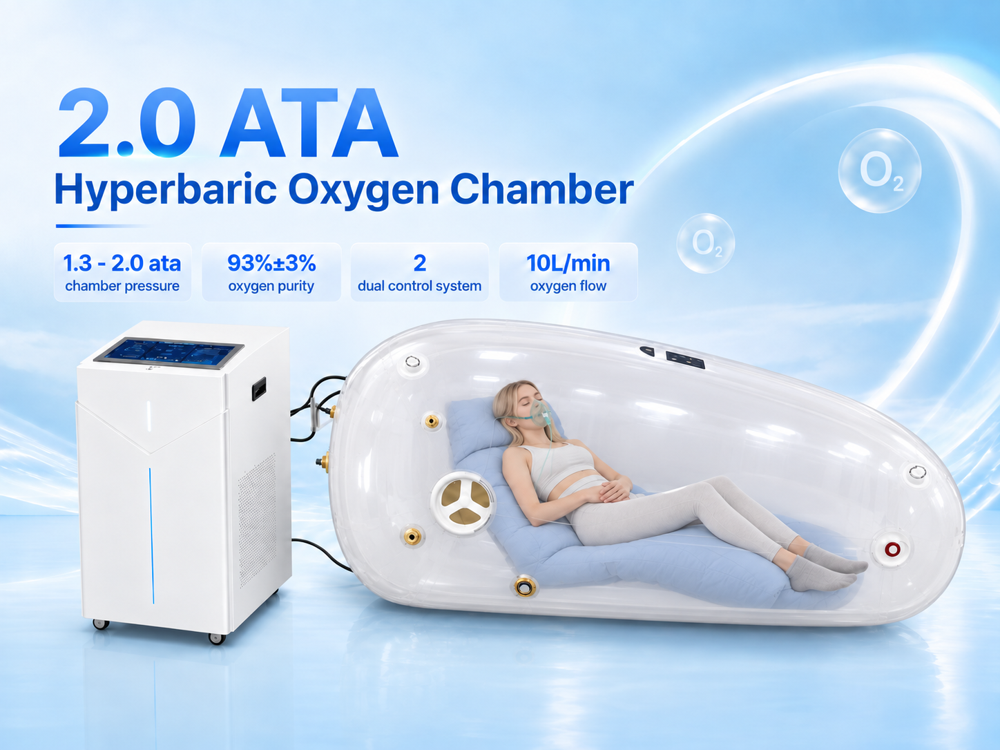 2.0ATA Sitting Type Hyperbaric Oxygen Chamber