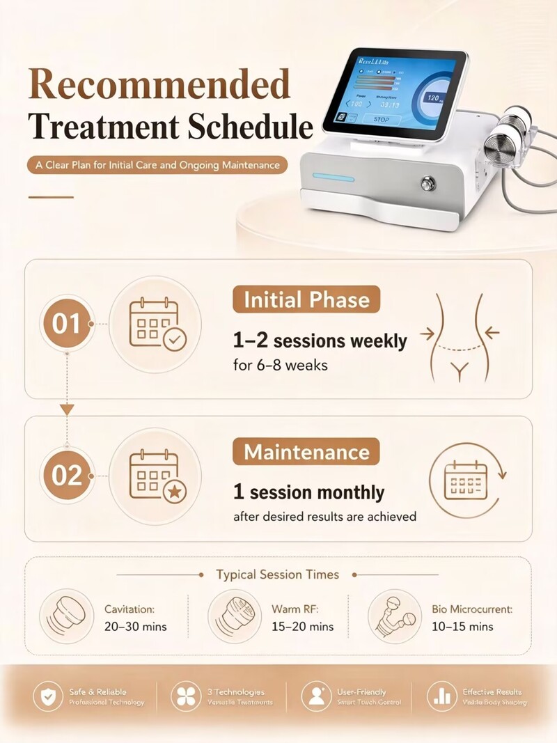 3 in 1 Cavitation RF EMS Machine for Body Contouring Beauty Salon