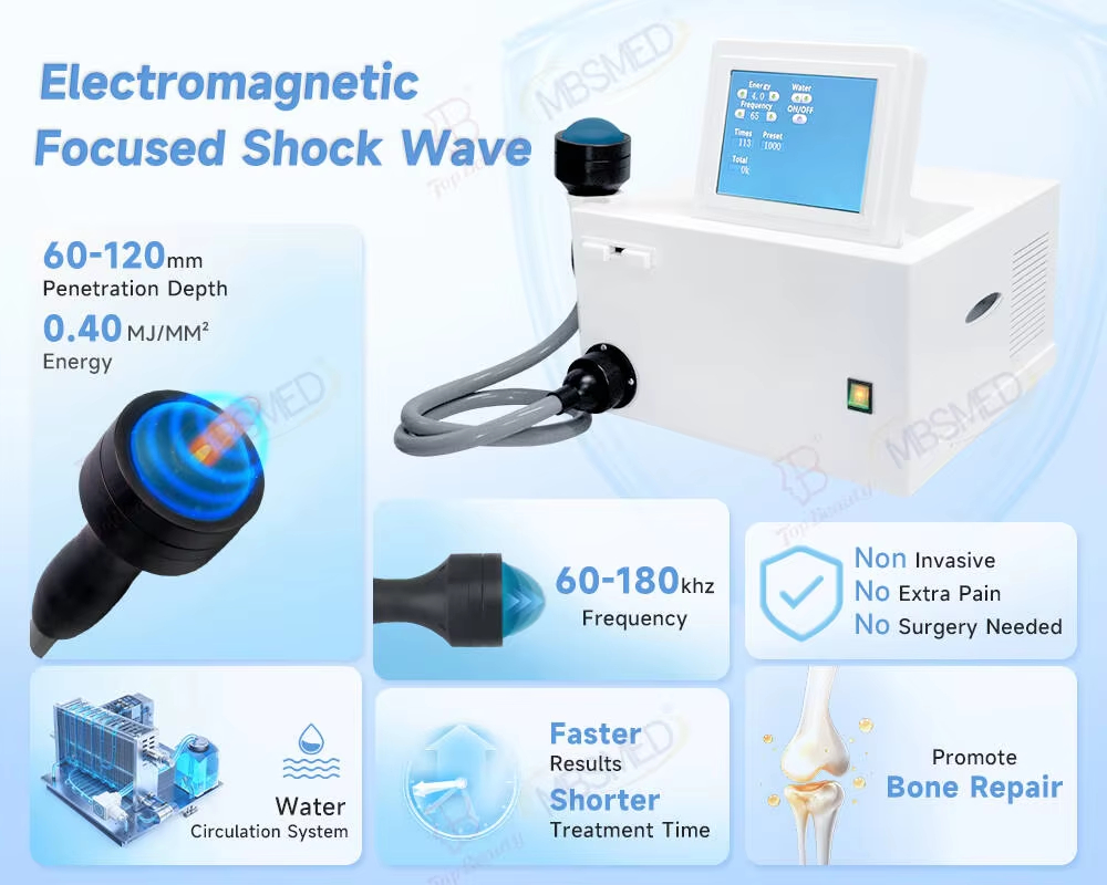 12cm depth Focused Shockwave Therapy Machine for Pain Management & ED Treatment