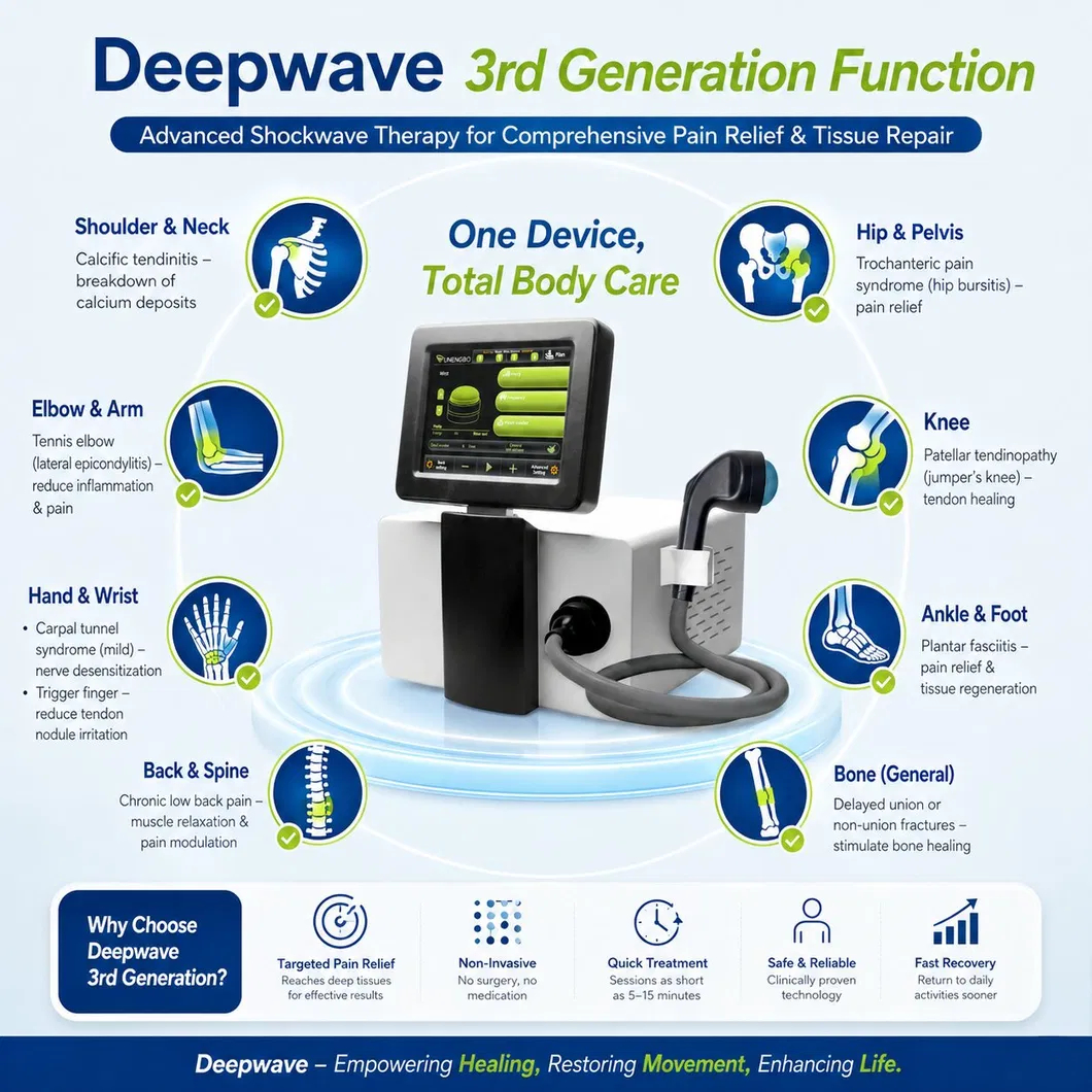 Deepwave Gen 3 Electromagnetic Focused Shockwave Machine Calcific Fibroblasts