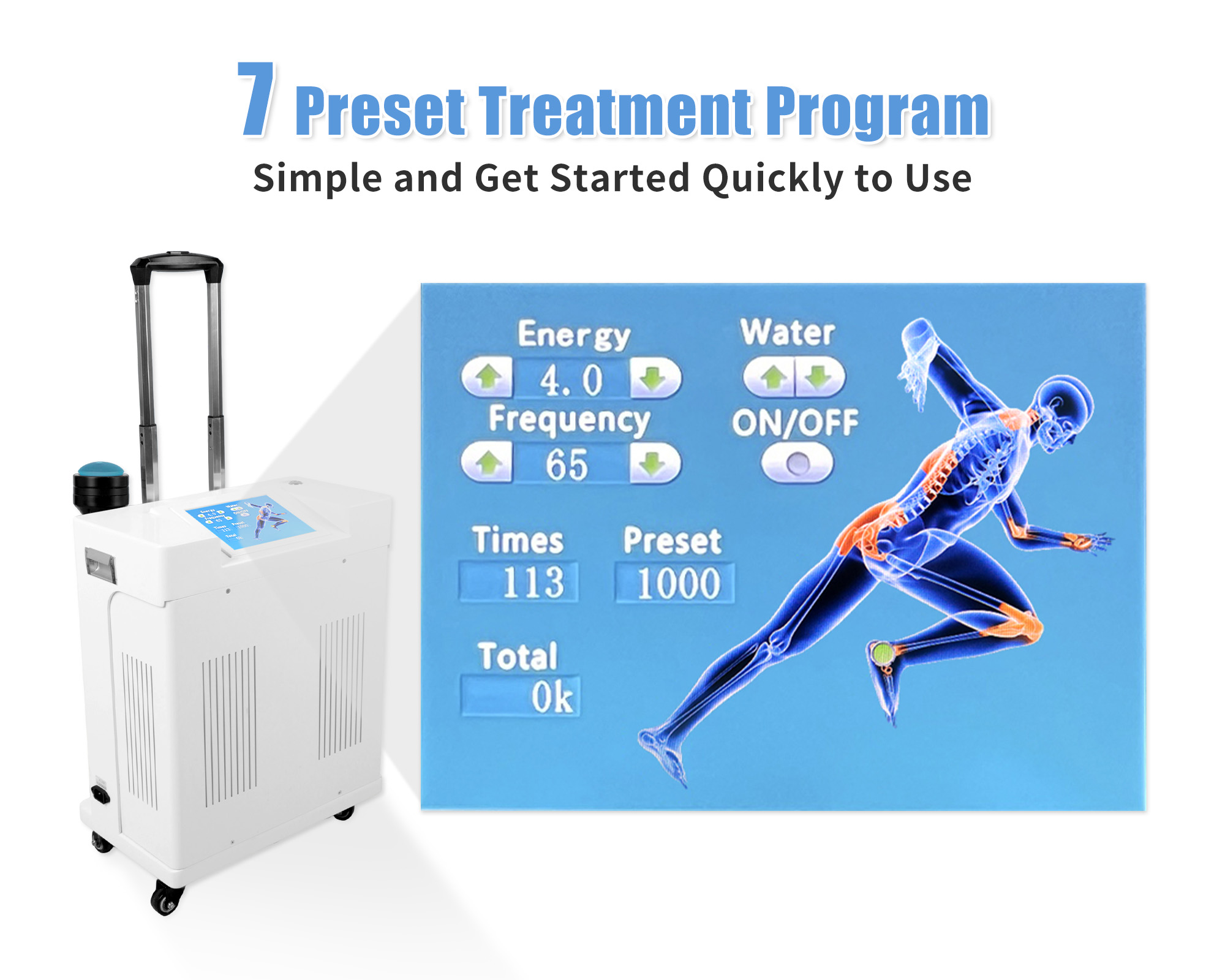 12cm depth Focused Shockwave Therapy Machine for Pain Management & ED Treatment