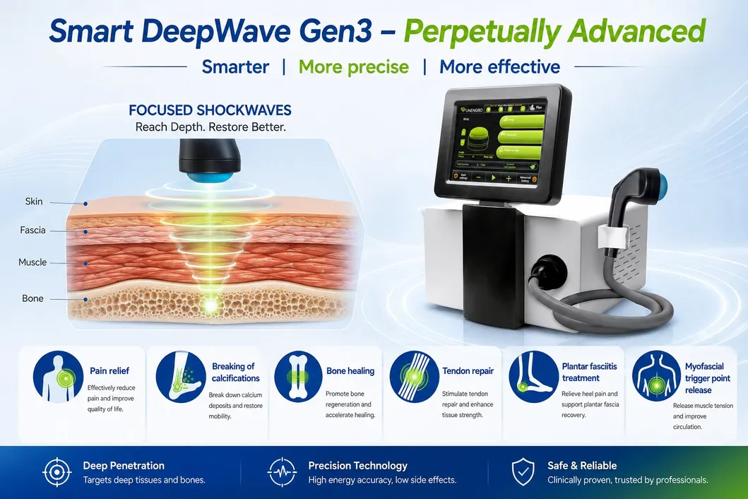 Deepwave Gen 3 Electromagnetic Focused Shockwave Machine Calcific Fibroblasts
