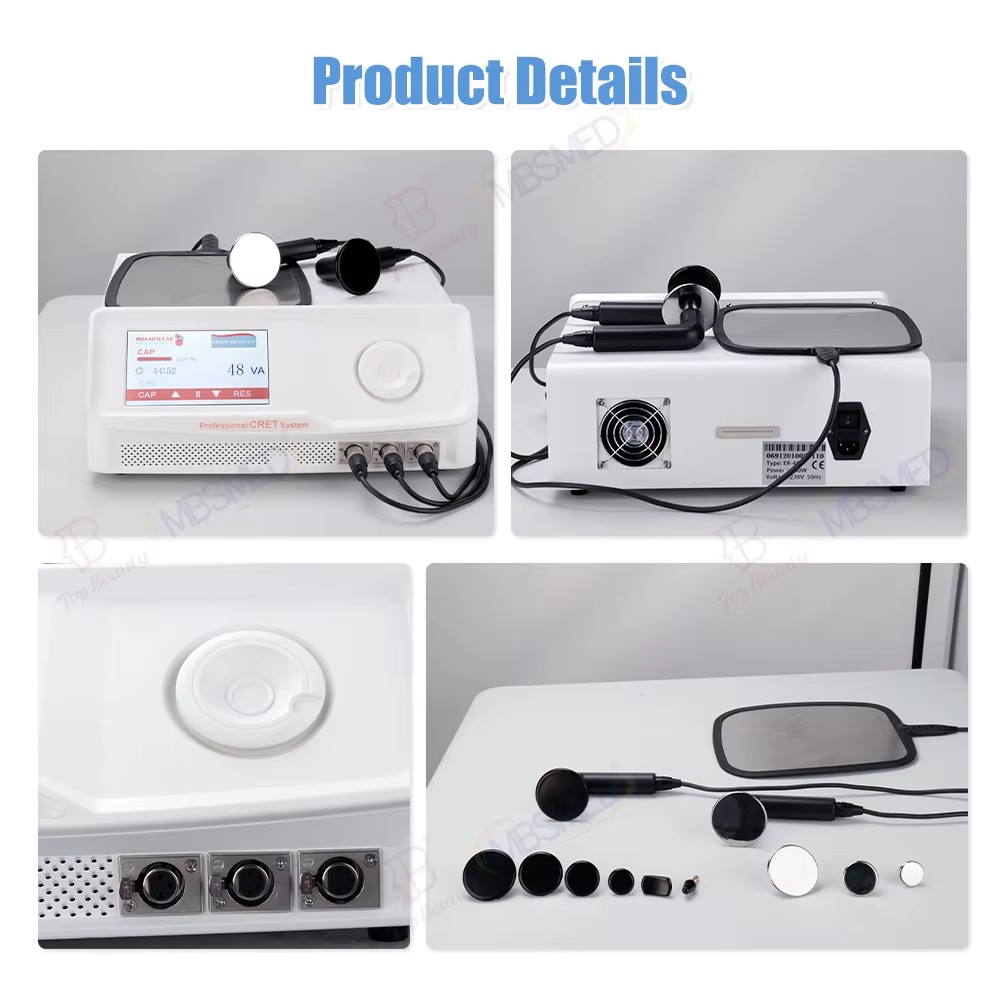 Portable 448 khz Tecar RF Physio Therapy Machine