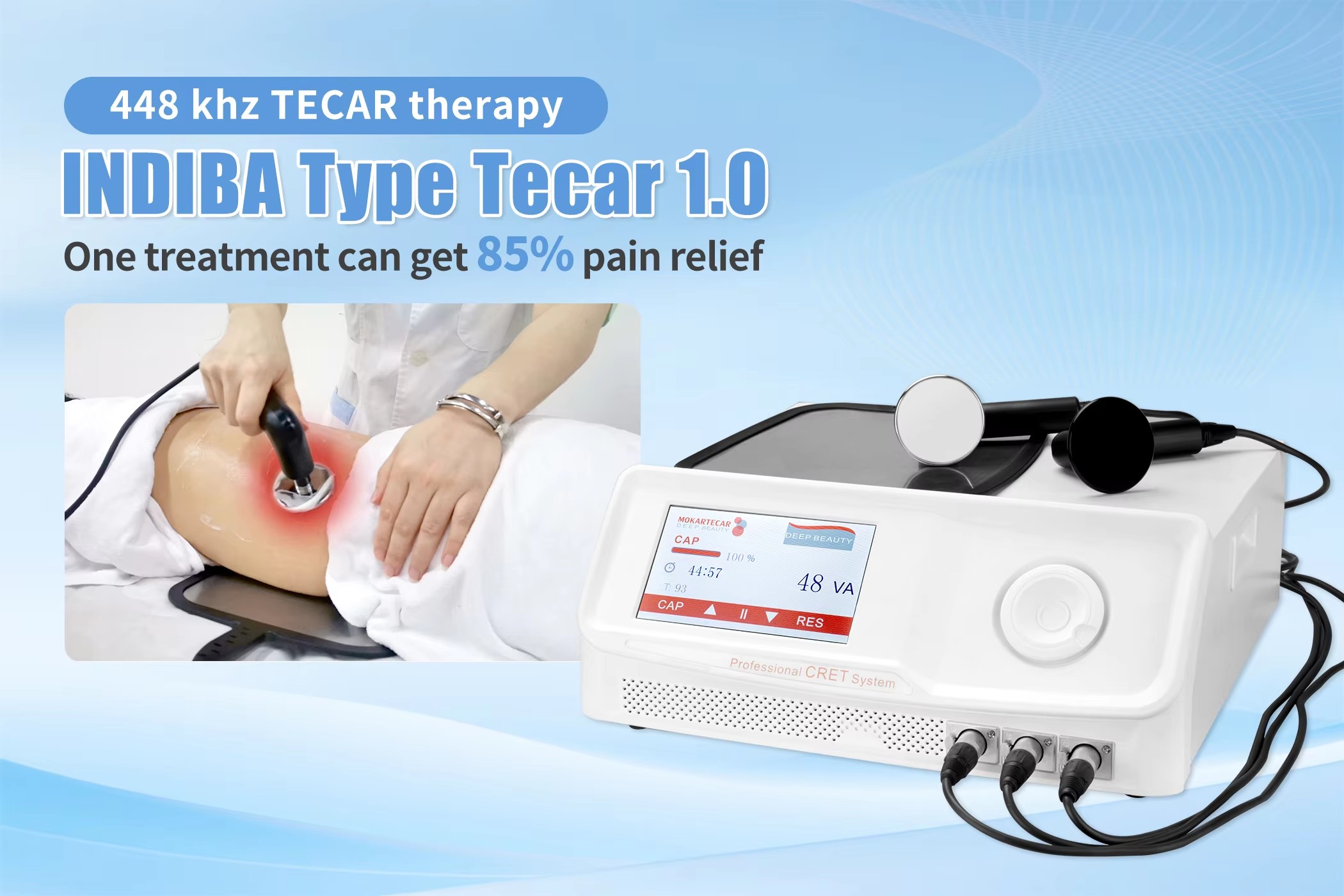 Portable 448 khz  Tecar RF Physio Therapy Machine