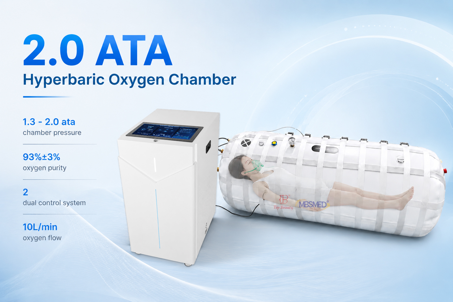 2.0ATA Hyperbaric Oxygen Chamber HBOT Cabin Sofy Shell At Home