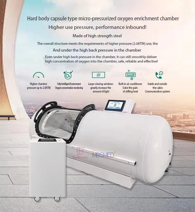 2 ATA HBOT Chambers Single Person Hard Shell Hyperbaric Oxygen Chamber