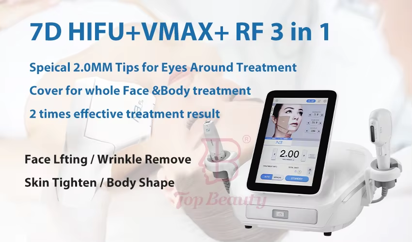 Facial Lifting Skin Tight Forehead Wrinkles Remove HIFU Vmax Beauty Device