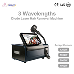 3 Wavelengths 808nm Diode Laser 755 808 1064 Diode Laser Hair Removal Machine