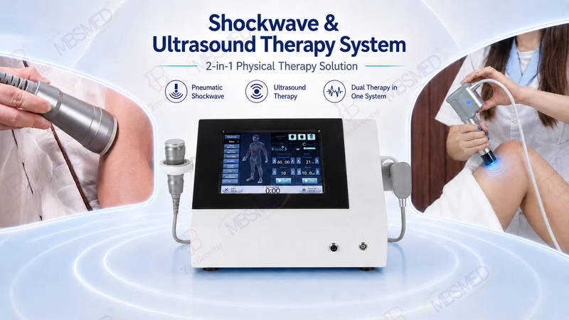 2 in 1 Shockwave and Ultrasound Therapy System for Sports Rehab