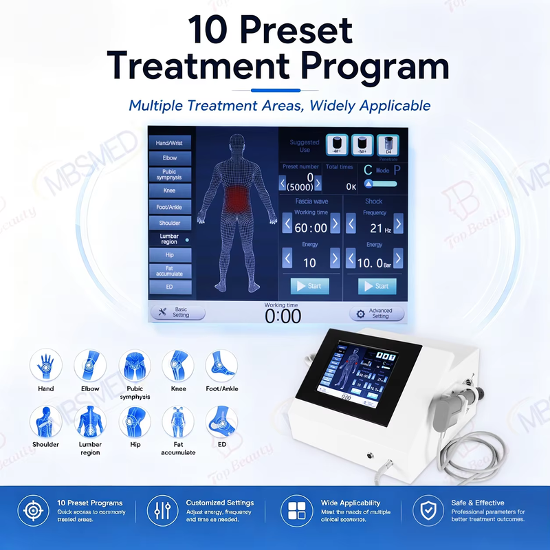 2 in 1 Shockwave and Ultrasound Therapy System for Sports Rehab